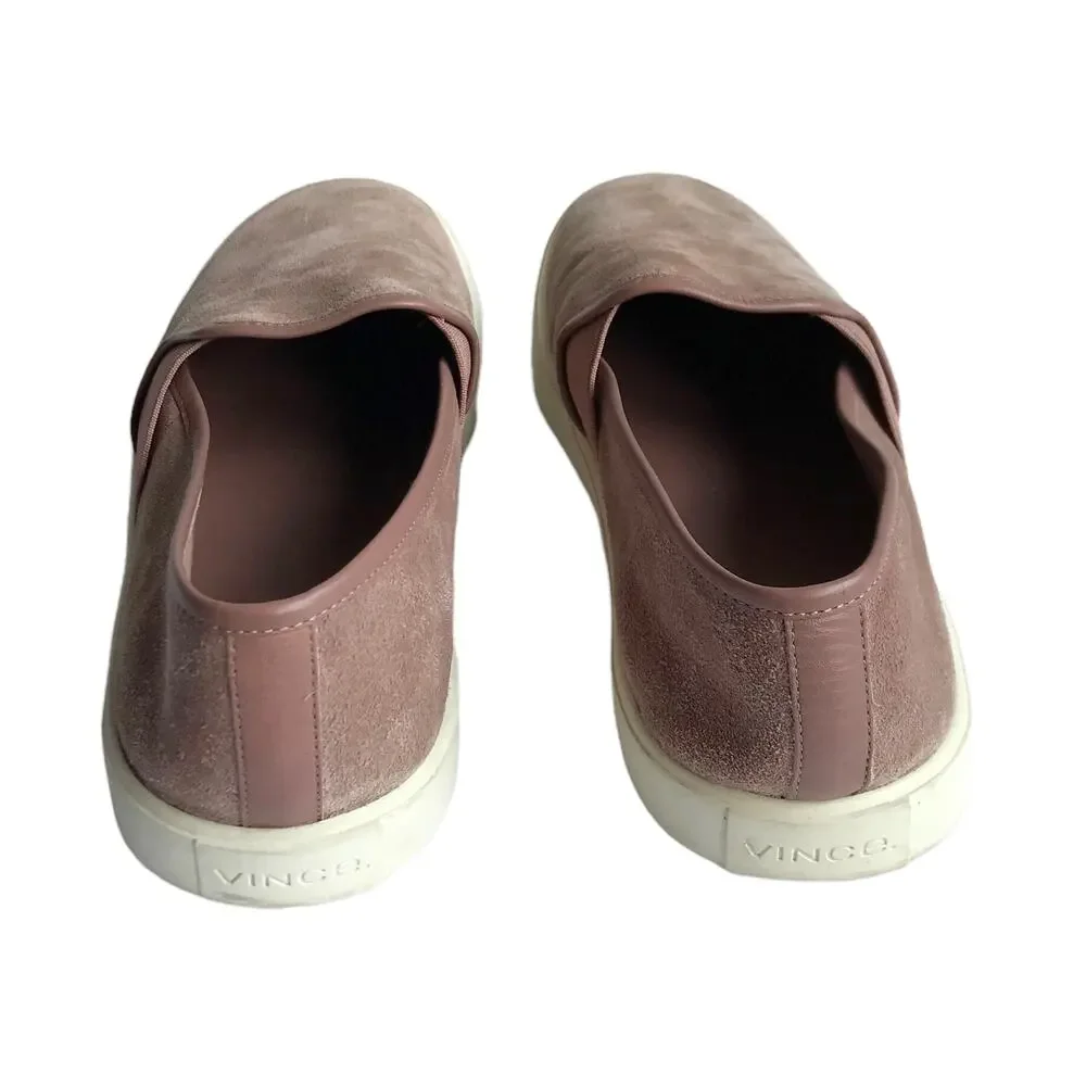 Vince Blair Suede Slip On Platform Sneakers Size 9 Pink Academia Minimalist